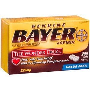 Bayer Aspirin 拜耳阿司匹林肠溶片高剂量200片*325mg