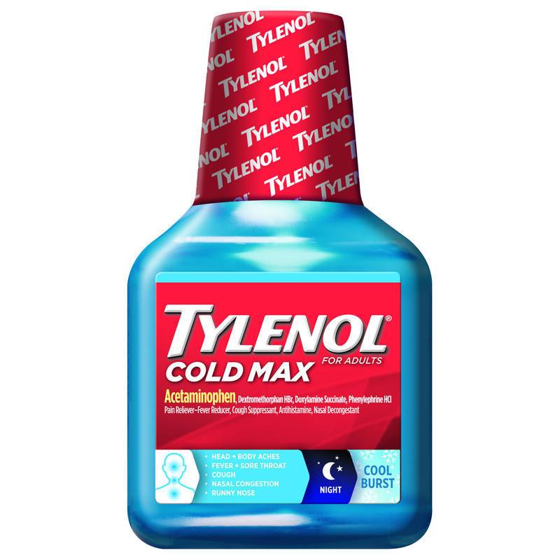 TYLENOL泰诺 夜间重感冒退烧止痛药水8oz