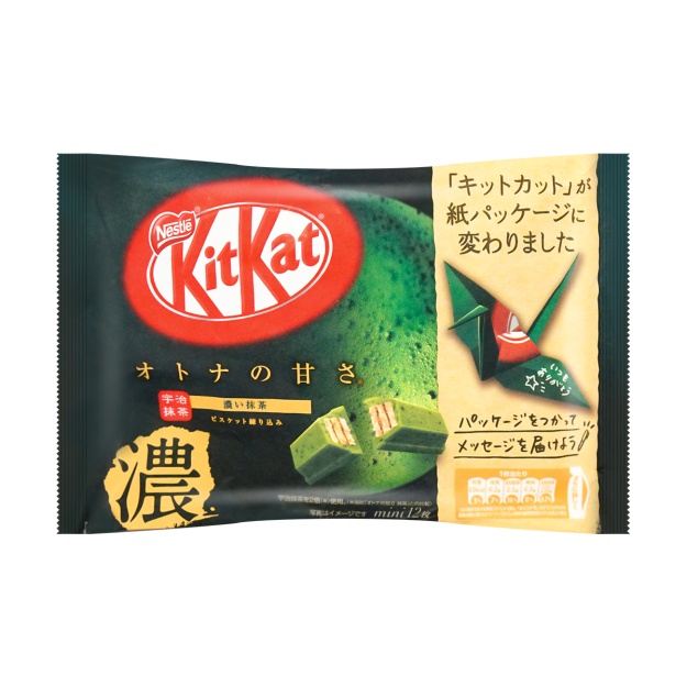 日本NESTLE雀巢 KITKAT 夹心威化巧克力 特浓抹茶味 135g 袋