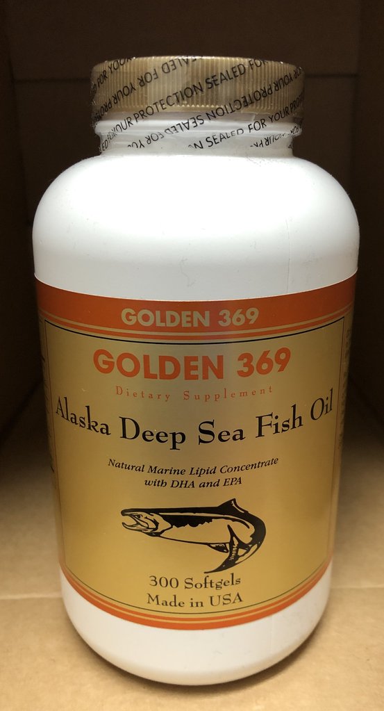 Golden 369 Brand Alaska Deep Sea Fish Oil 300 Softgels 阿拉斯加深海鱼油丸 300软胶囊