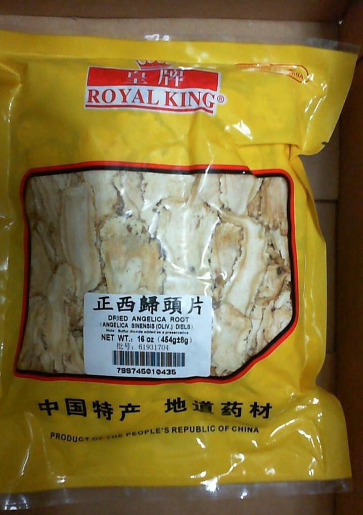 Royal King Brand Dried Angelica Root 16 oz 皇牌 正西归头片