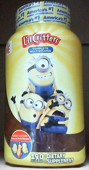 L’il Critters Brand Minions Multivitamins Gummies, 190 Count 多种维他命软糖190粒