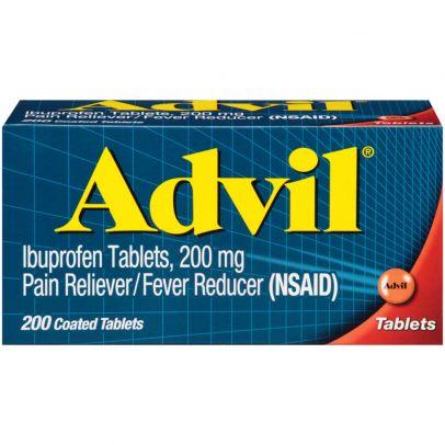 Advil Pain Reliever/Fever Reducer Coated Tablet, 200mg -100 ct 布洛芬退烧止痛感冒药 100粒