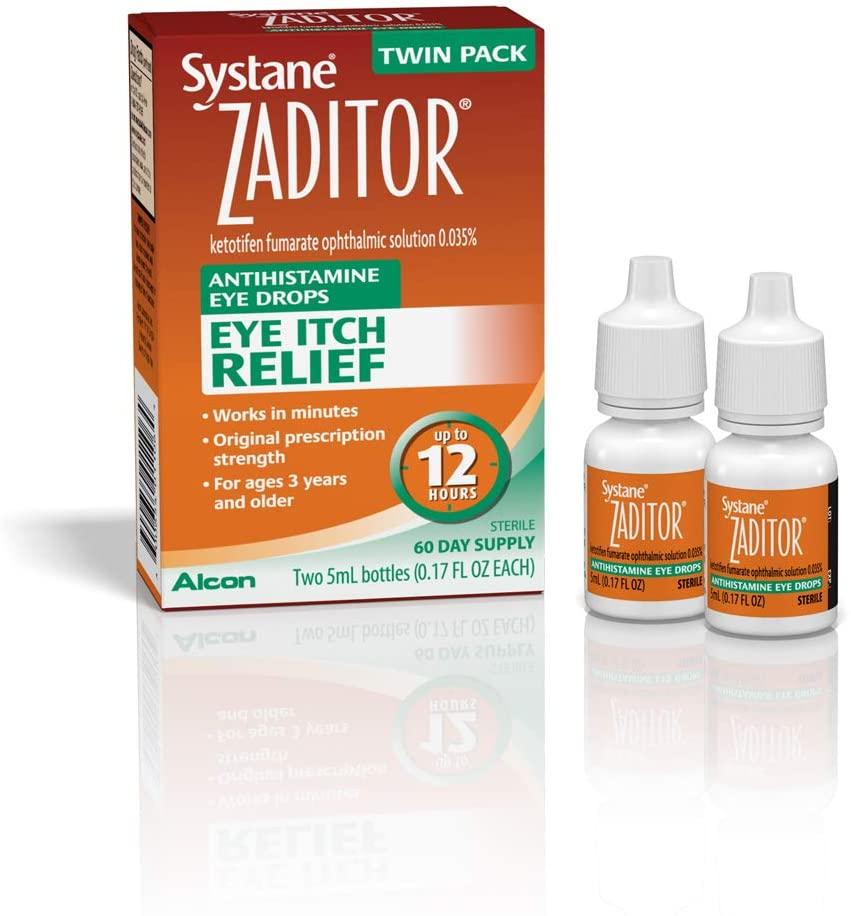 Systane Zaditor Eye Itch Relife Antihistamine Eye Drops 0.17×2 fl oz 止痒眼药水 5ml x2