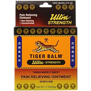 Tigar Balm Brand Ultra Strength Pain Relieving Ointment 1.7 oz (50g) 虎标万金油 运动版