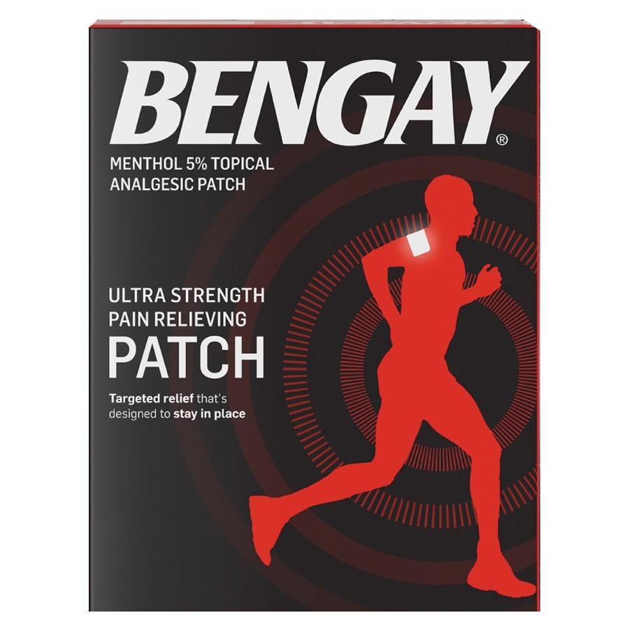 BENGAY Brand Ultra Strength Pain Relieving Patch for Muscle, `Pain, Large 3.9″ x 7.9″ (4 Patches) 去痛贴 强效 大号 4贴装