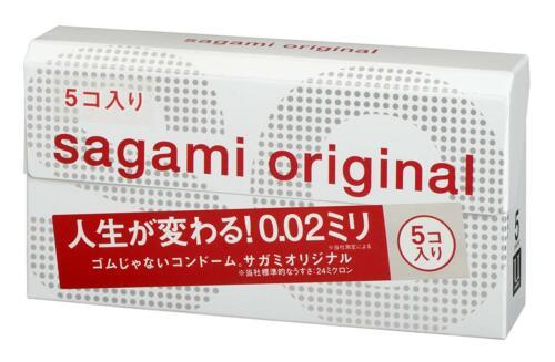 Sagami Original Brand 002 Condoms 5pcs Ultra Thin Condom 0.02mm Import Japan 002避孕套超薄避孕套0.02mm, 进口日本 5pcs