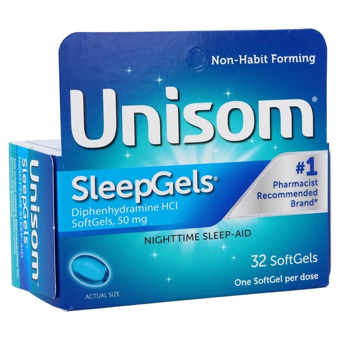 UNISOM Brand SLEEP GELS 32 GEL 睡眠凝胶片 32片