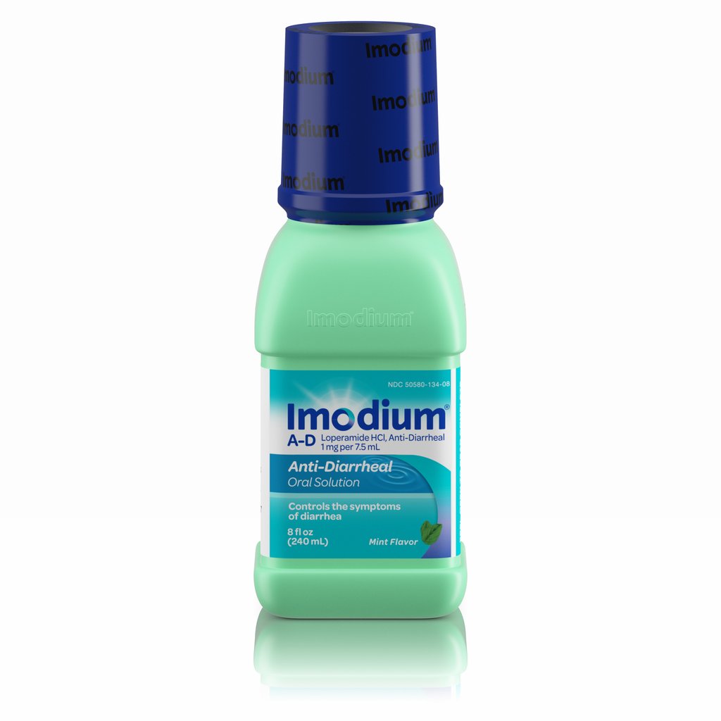 Imodium Brand A-D Liquid Anti-Diarrheal Medicine, Mint Flavor, 8 fl oz (240mL) 止泻药，薄荷味