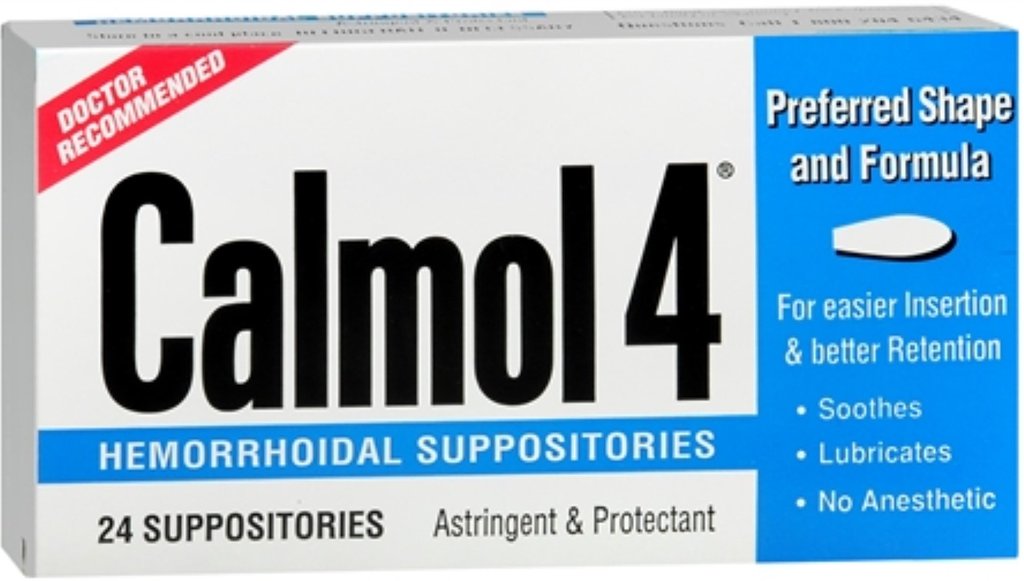 Calmol 4 Brand Hemorrhoidal Suppositories 24 Count 痔疮栓剂