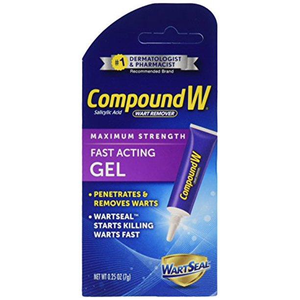 Compound W Brand Maximum Strength Wart Remover Fast Acting Gel 0.25 oz (7g) 去茧除疣快速凝胶