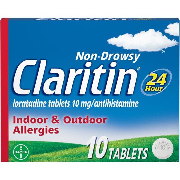 Claritin Brand 24 Hour Allergy Medicine, Antihistamine 10 Tablets, 抗过敏药片 10片装