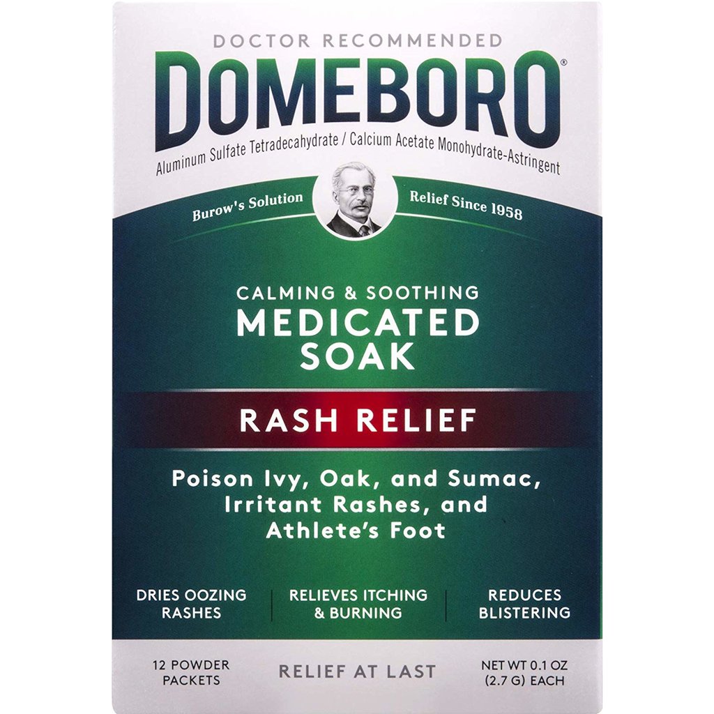 Domeboro Brand Soothing Soak Rash Relief Astringent, one box of 12 packets Each 药用浸泡皮疹缓解剂
