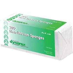 Dynarex Brand Non-Sterile 200 Non-Woven Sponge 4″ x 4″, 4-Ply 无纺海绵, 非无菌