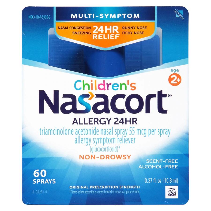 Nasacort Brand Children’s Allergy 24 hr 60 sprays, 0.37 fl oz (10.8mL) 儿童24小时过敏喷雾 60喷