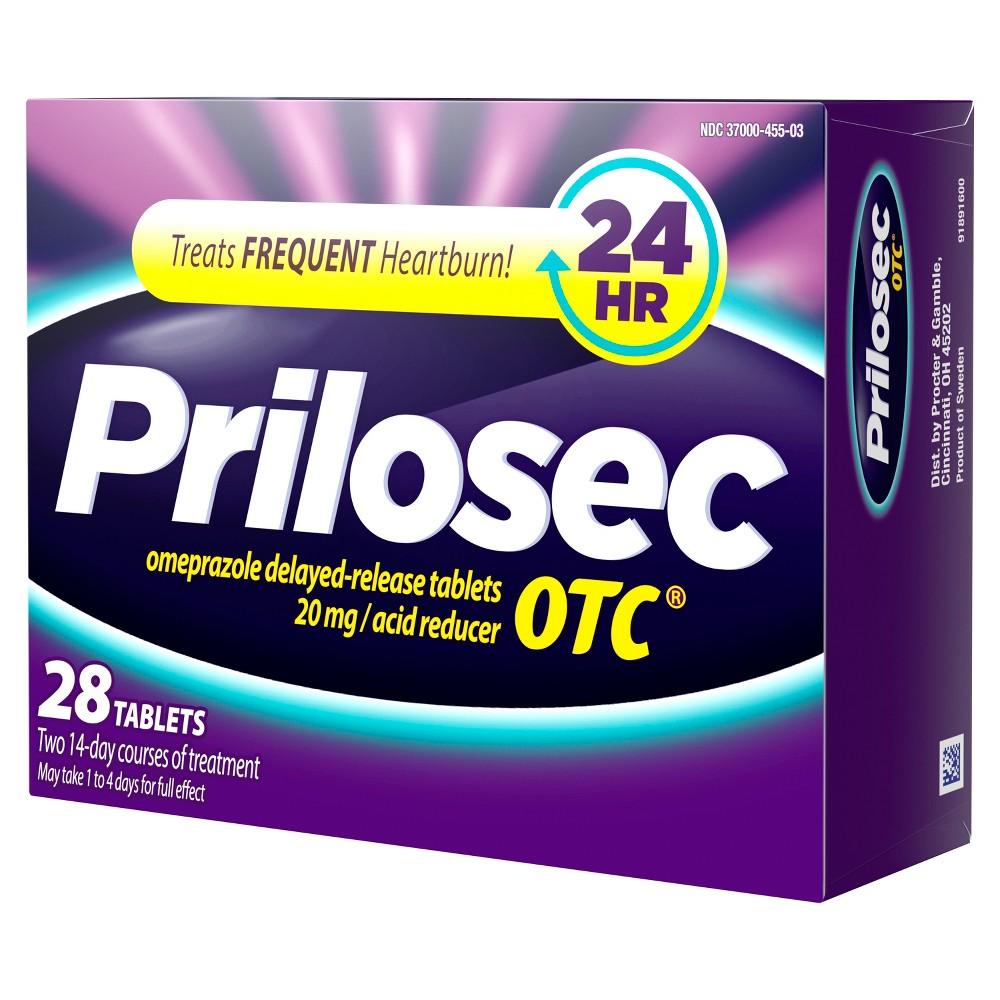 Prilosec OTC Brand Heartburn Relief and Acid Reducer Tablets, 20mg 28 Tablets 降低胃酸药片 28片