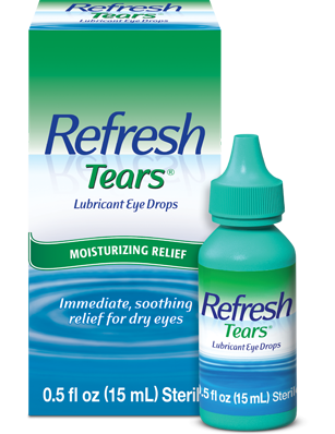 REFRESH TEARS Brand Lubricant Eye Drops, Moisturizing Relief (05 fl oz) 人工泪液眼药水 (15 ml)