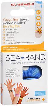 SEA BAND Brand For Kid Travel Sickness/Nausea Relief Wristband, One Pair 防儿童噁心腕带